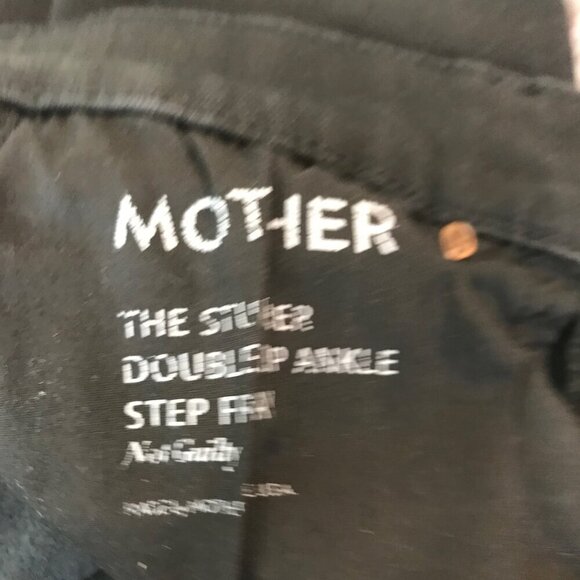 Mother The Stunner Double Zip Ankle Step Fray Black Jeans Size 25 - Picture 9 of 9